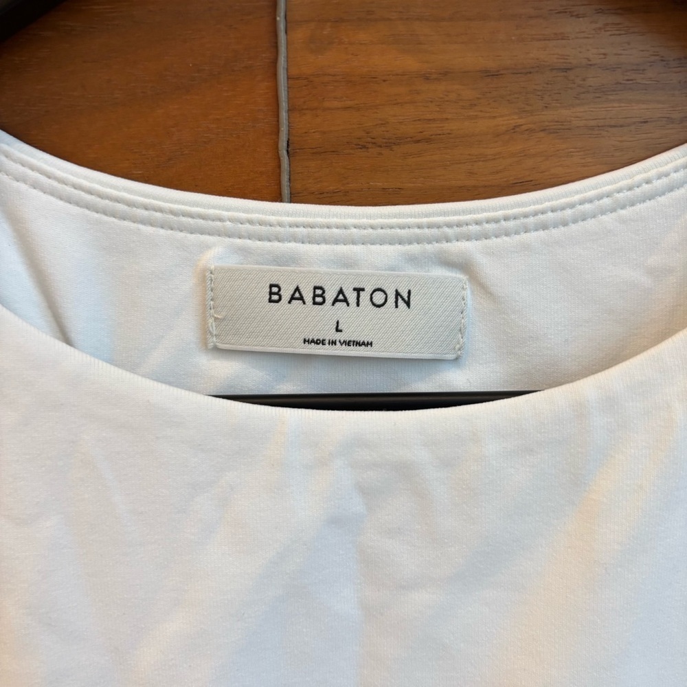 NWOT Babaton White Contour Crew Bodysuit, Size L - Picture 5 of 10